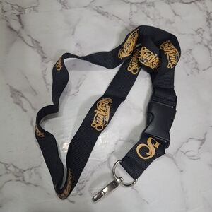 Suavecito Black and Gold Lanyard